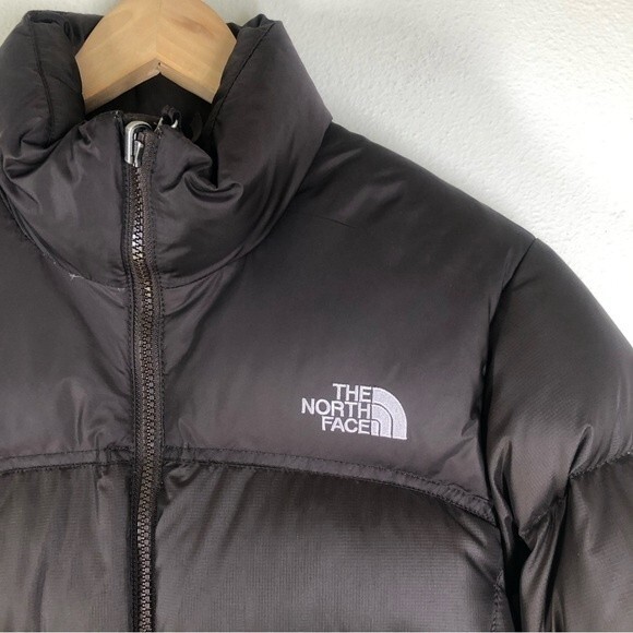 The North Face 700 Fill Nuptse Down Puffer Jacket Chocolate Brown Medium - Picture 2 of 13